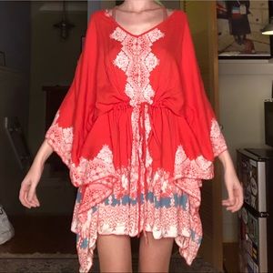 Angie boho orange dress